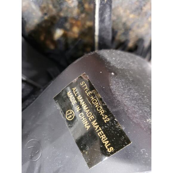 Forever Fringe Booties Women's 7.5 Black Suede Round Toe Stiletto Heel Side Zip - Picture 6 of 15